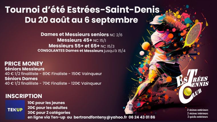 Affiche : Tournoi d'été 2026 : du 20 août au 6 septembre